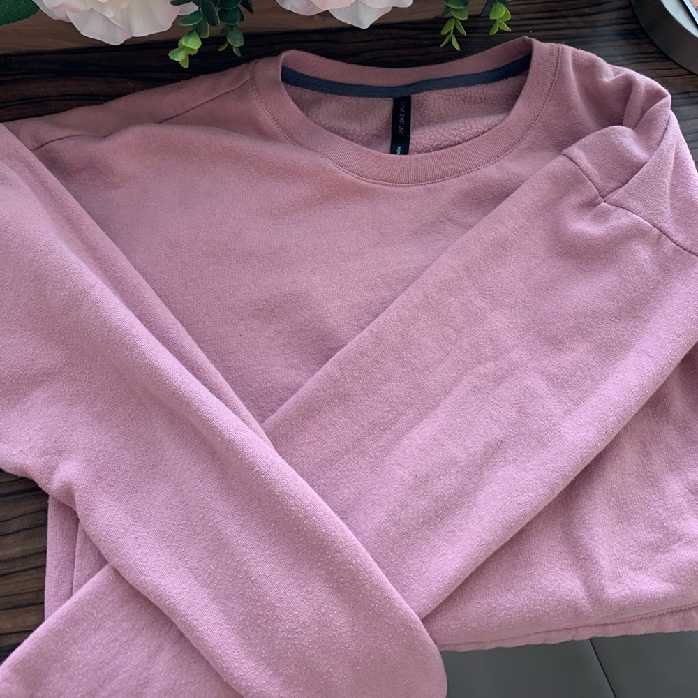Pretty Pink Cropped Sweatshirt - Picture 2 of 3
